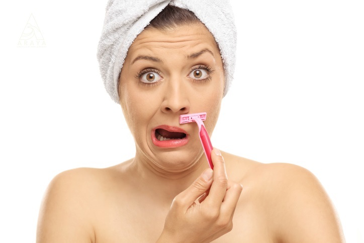 women's facial hair removal